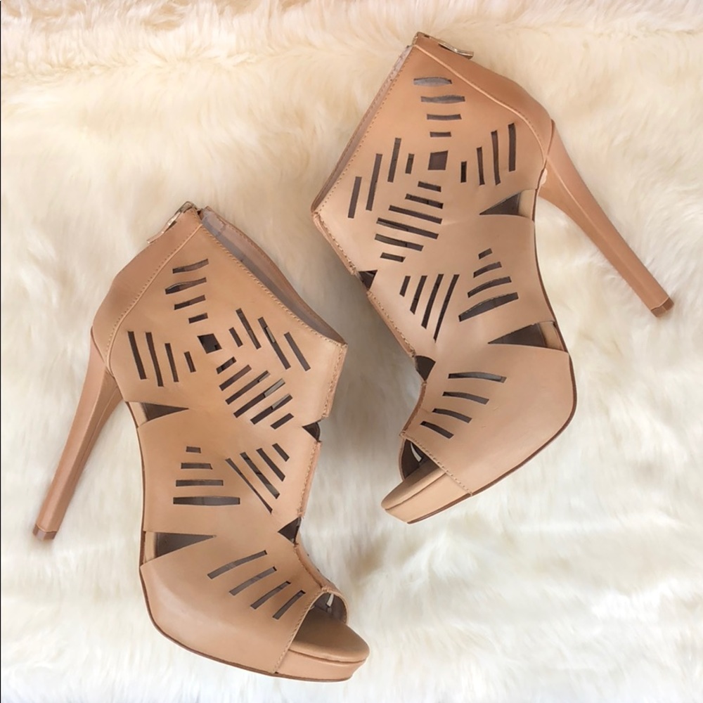 BCBGeneration Morocco Nude Cutout Bootie